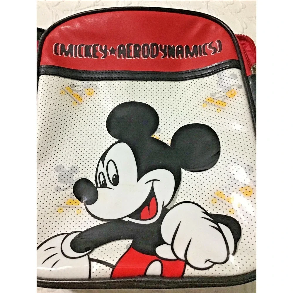 Disney Mickey Mouse Purse Red White Black Small Bookbag Tote Shoulder Strap Y2K